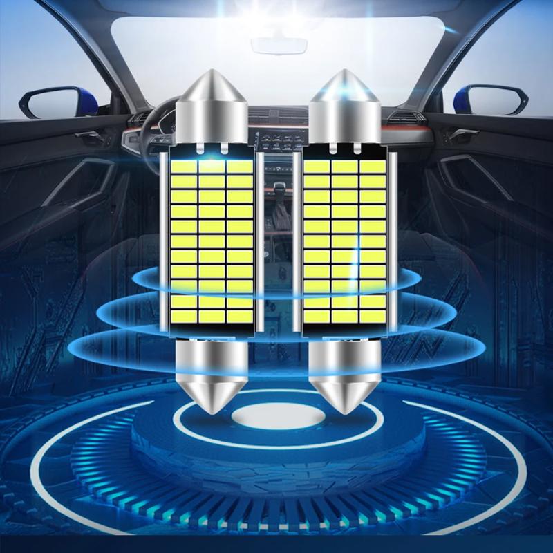 5/10 шт. Автомобильная светодиодная лампа C5w/C10w для переднего и заднего освещения салона, с двойным цоколем, супер яркая, с декодером, для подсветки номерного знака/приборной панели