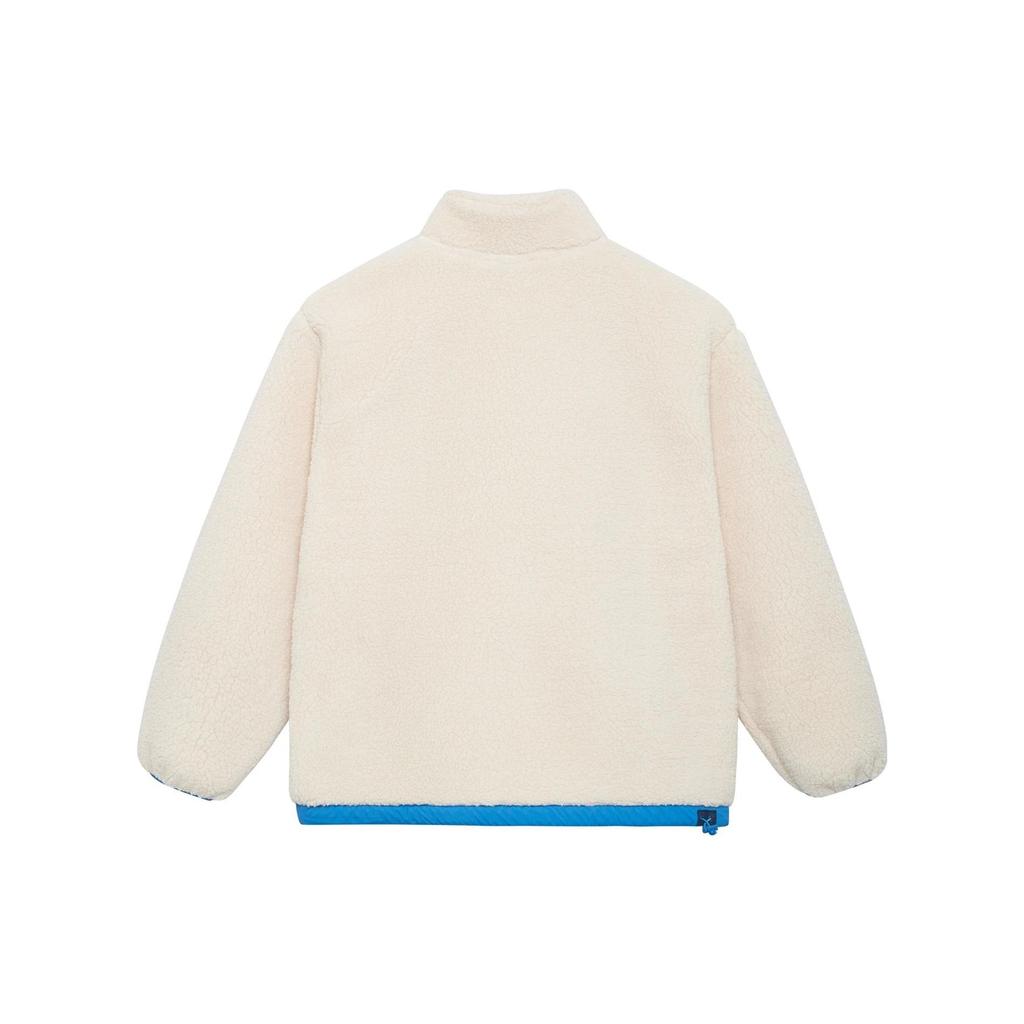 Lining Badfive Lamb Fleece Jacket With Contrast Patch Pockets And Velvet Thicken Warm Men Outerwear Off-White AFDSA67-1