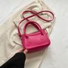 Trendy Minimalist Shoulder Bag 2023 Pure Color Texture Fashionable Fresh Street Style Pu Small Crossbody Bag