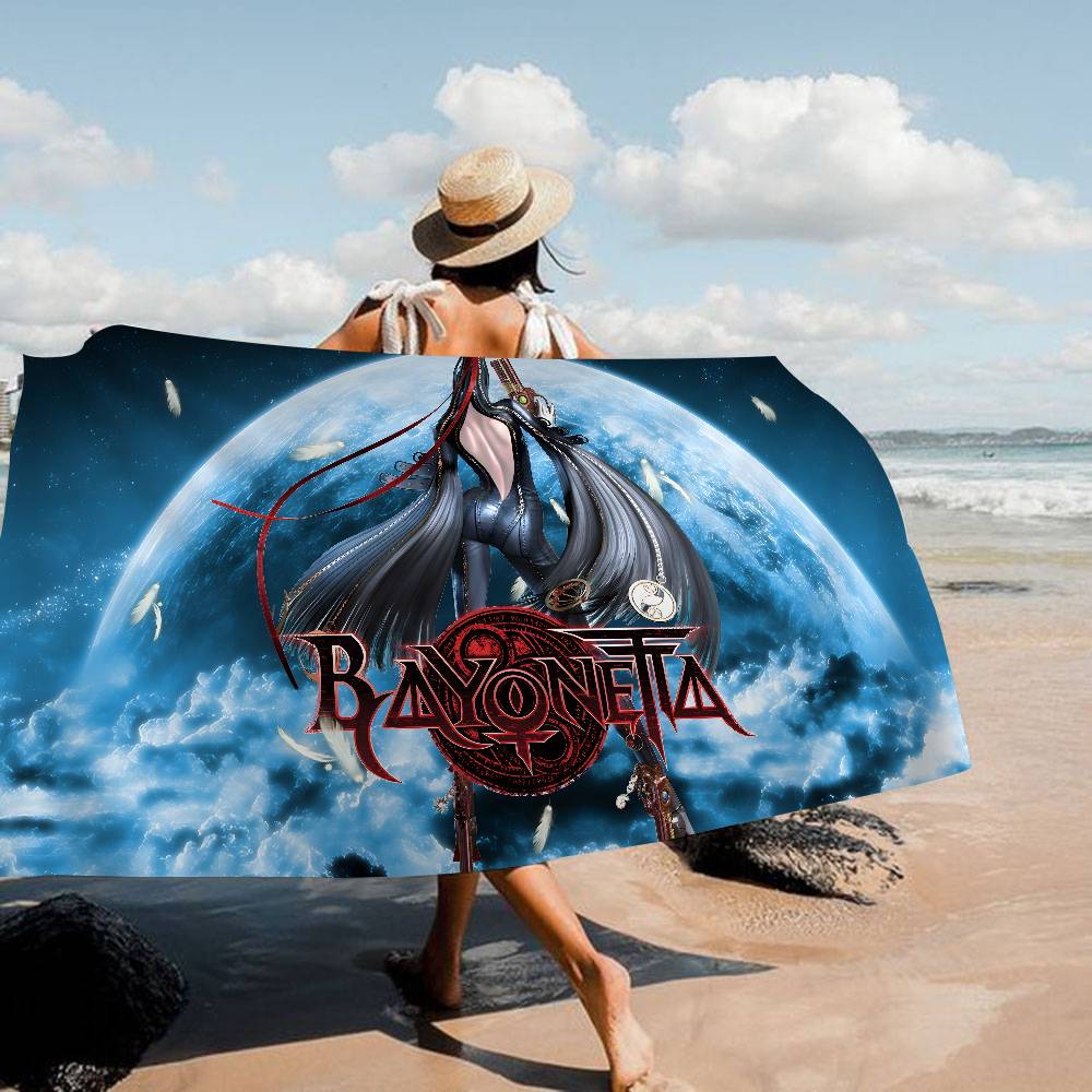 Игровое полотенце Bayonetta из микрофибры для пляжа, впитывающее, быстросохнущее, мягкое, для йоги, плавания, курорта, альпинизма