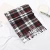 10Pcs Men Women Scarf Plaid Print Tassel Trim Double Sided Velvet Long