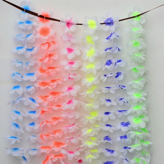 24 шт. гавайские леи из искусственного шелка, ожерелье с цветком, тропическая вечеринка, пляжный танец, леи, день рождения, вечеринка у бассейна