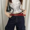 PU Leather Women's Belt Luxury Jeans Pants Belt Simple Y2k Waist Belt  Spicy Girls