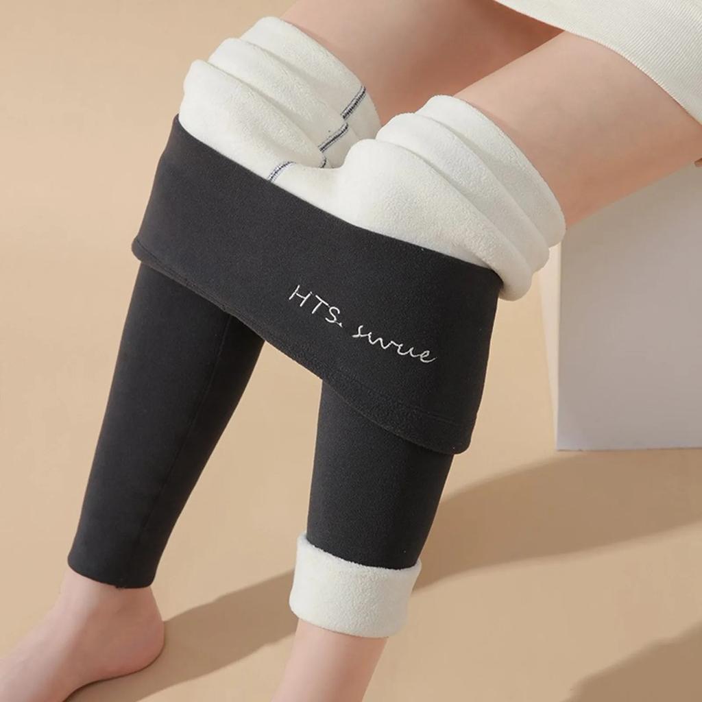 Зимние кашемировые леггинсы женские однотонные теплые леггинсы с высокой талией узкие эластичные брюки большого размера с добавлением бархата и утолщения