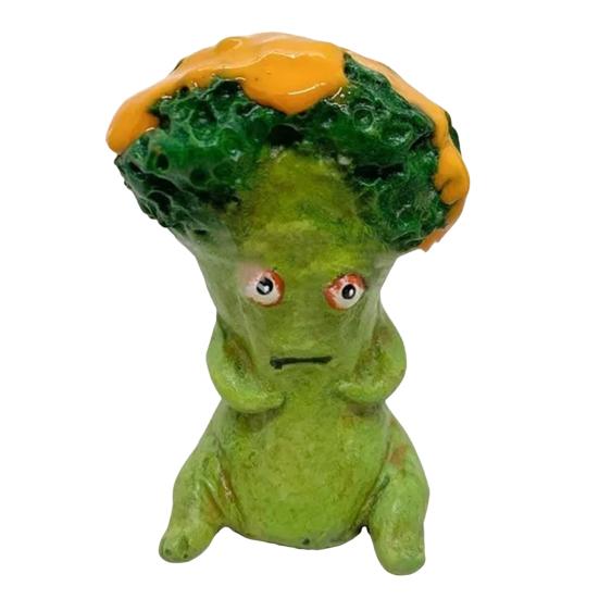 Cranky Carrot Figurine Cartoon Broccoli Celery Vegetable Resin Statue Sculpture Home Office Bookshelf Desktop Decoration