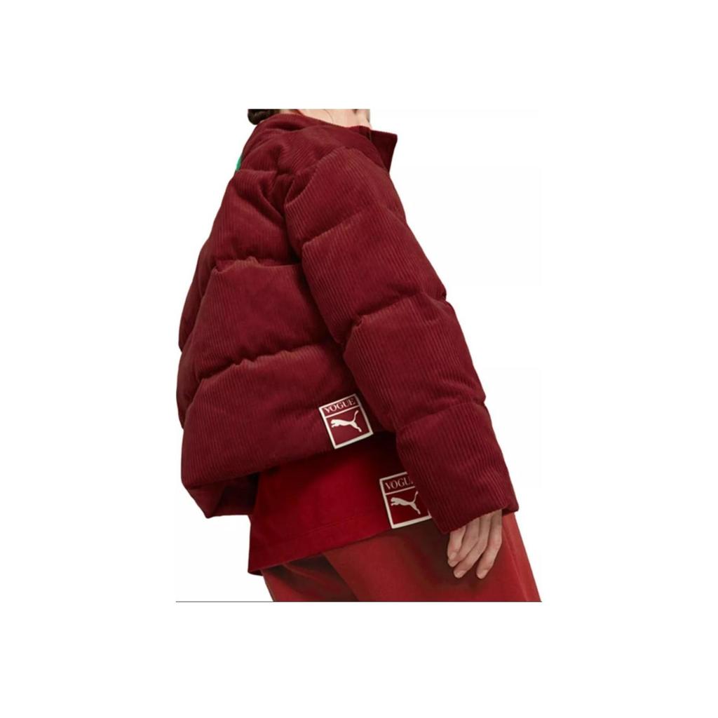 Puma X Vogue Collaboration Solid Color Patch Jacket Women Jacket Deep-Red 536696-22