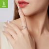 Eternal Love Double Ring Ring For Men And Women, Simple Personality Trend S925 Sterling Silver Ring Jewelry