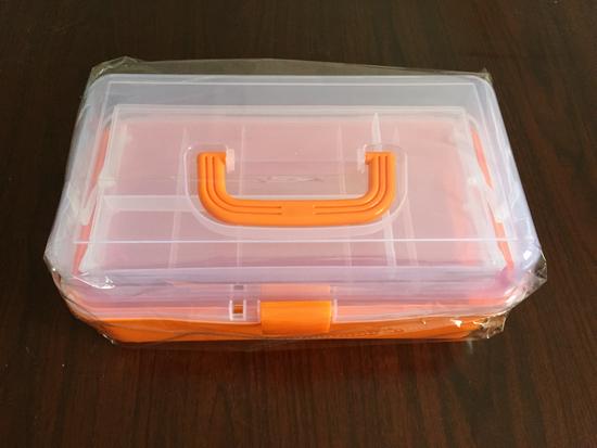 Extra Large Transparent Plastic Toolbox with Three Layers - Artist & Electrician Portable Folding Storage Box