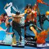 New One Piece Anime Figure Fire Fist Luffy Ace Sanji Battle Model Dolls PVC Sabo Action Figurine Zoro Ghost Three-Knife Toys