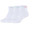 3PPK Wm Mesh Ventilation Quarter Socks, for Girl White Socks