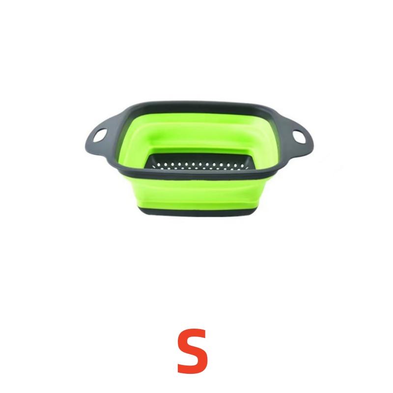Silicone Folding Drainer Basket Fruit Vegetable Foldable Colander Kitchen Strainer For Food Pasta Kitchenware Drain Device