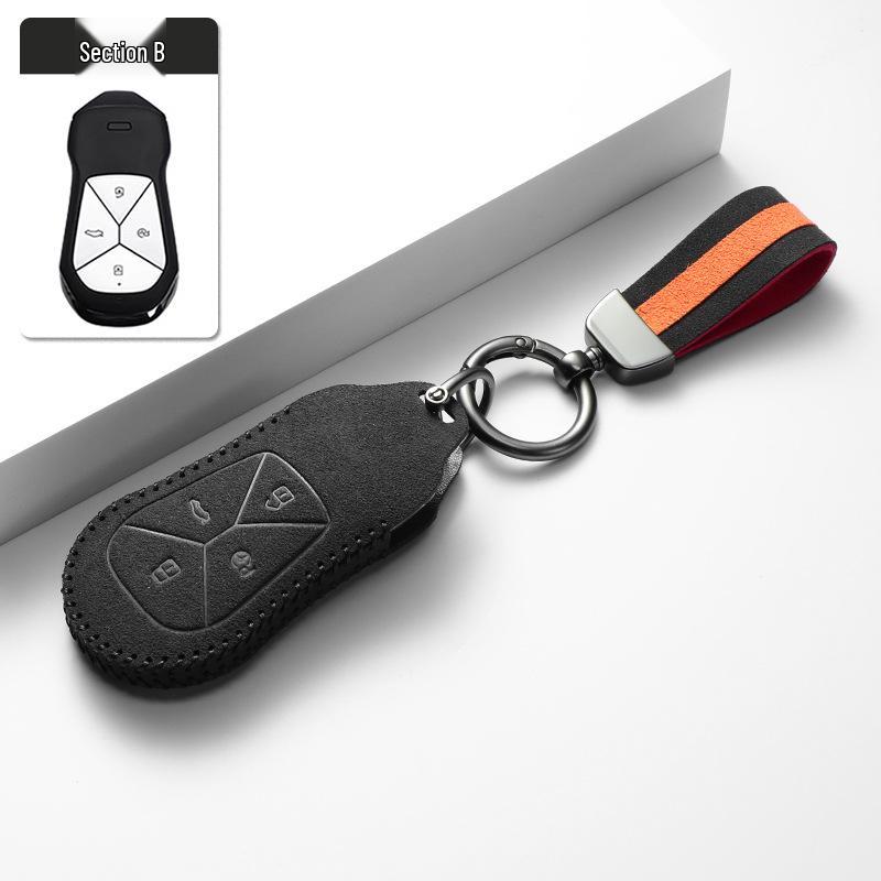Compatible Key Cases for XPeng P7, P7i, G6, and G9; Premium Designs for G3, G3i, and P5 with Double-Sided Buckle and Women's Suede Options.