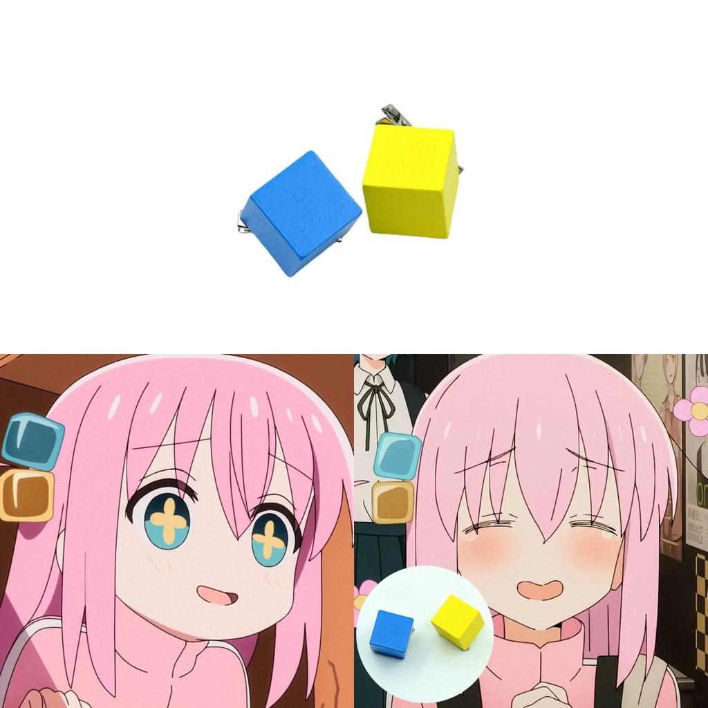 Bocchi The Rock Гото Хитори Косплей Заколка для волос Квадратная Деревянная Головной убор Аниме Подарок