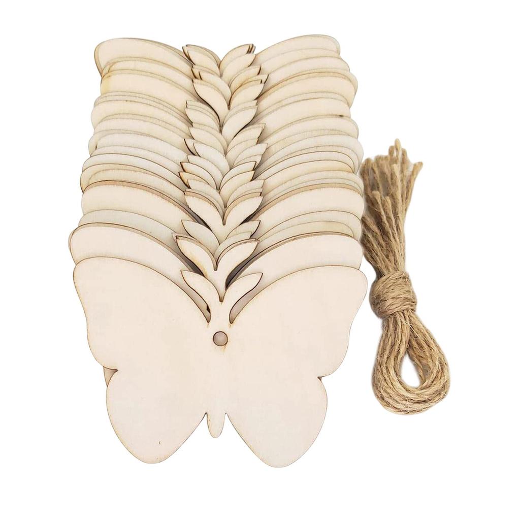 Wood Butterfly Unfinished Blank Signs DIY Plaque Painting Tags Decorative
