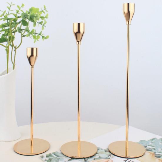 Металлический подсвечник настольный подсвечник для высоких конических свечей современный домашний декор