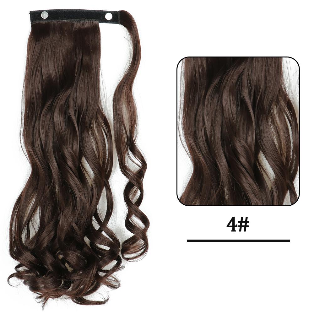 Women Fashion Long Wavy Ponytail Synthetic Fiber Natural Wavy Wrap Around Hair Extensions Daily Wear Long Wavy Hairpiece