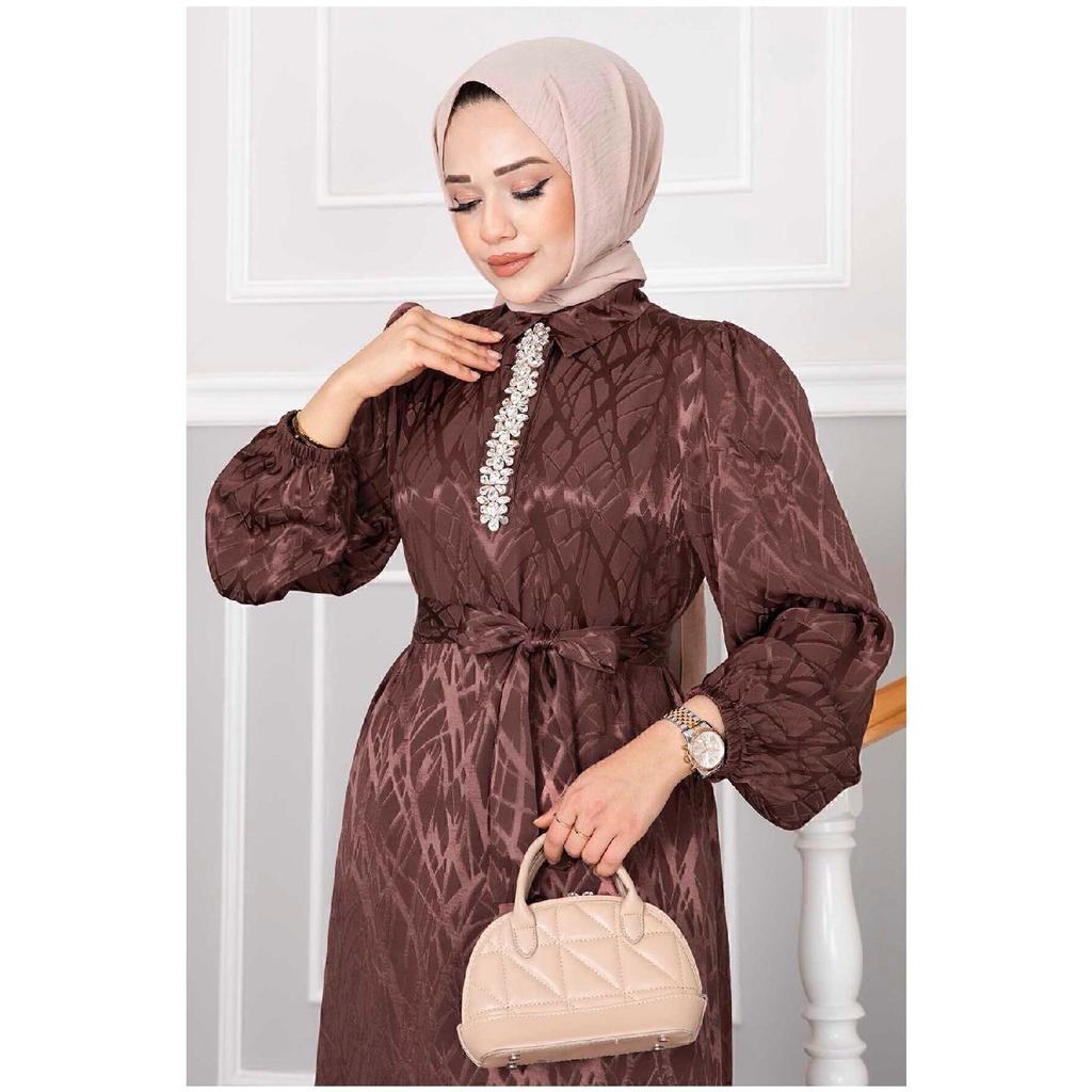 Жаккардовое вечернее платье Stoney в стиле хиджаб