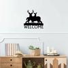 Deer Buck Artwork Shape Wall Stickers Family Shape Welcome Sign Artwork Ideal for Wildlife Enthusiasts and Home Decor