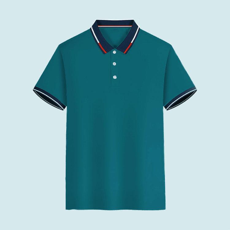 Новая модная мужская летняя футболка с воротником Paul, мужская, плотная, свободного покроя, однотонная, с коротким рукавом