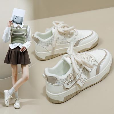 Белые туфли для женщин, новые летние студенческие универсальные повседневные кроссовки на модной платформе