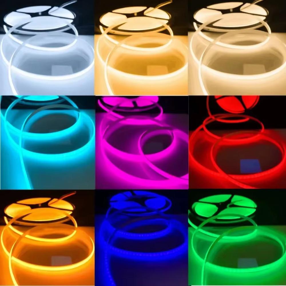 220 В многоцветная светодиодная лента COB, 10 м, гибкая лента, интеллектуальная микросхема, не требует драйвера, высокая яркость, 240 светодиодов, линейное освещение RA95