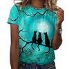 Summer Round Neck Animal Pattern 3D Print Top Fashionable Casual Short Sleeved Women's T-shirts
