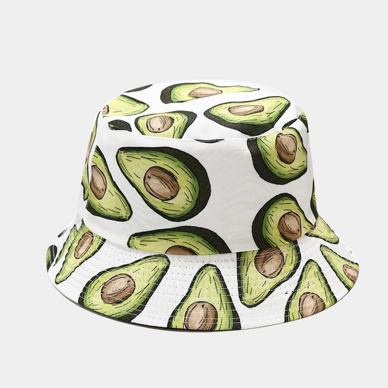 Fruit Pattern Fisherman Hat With Wide Brim For Summer Sun Protection And Casual Wear