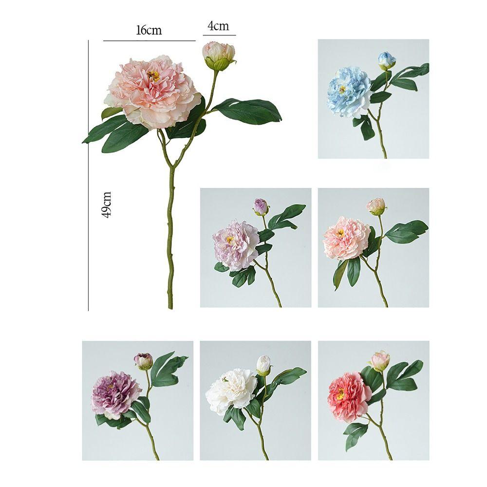 2 Головы сожженных искусственных цветов Букет Большие пионы Искусственные цветы Имитация для свадебного украшения дома