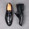 Luxury Designer New Men's Balck Penny Loafter Leather Shoes Male Wedding Dress Prom Homecoming Oxford Footwear