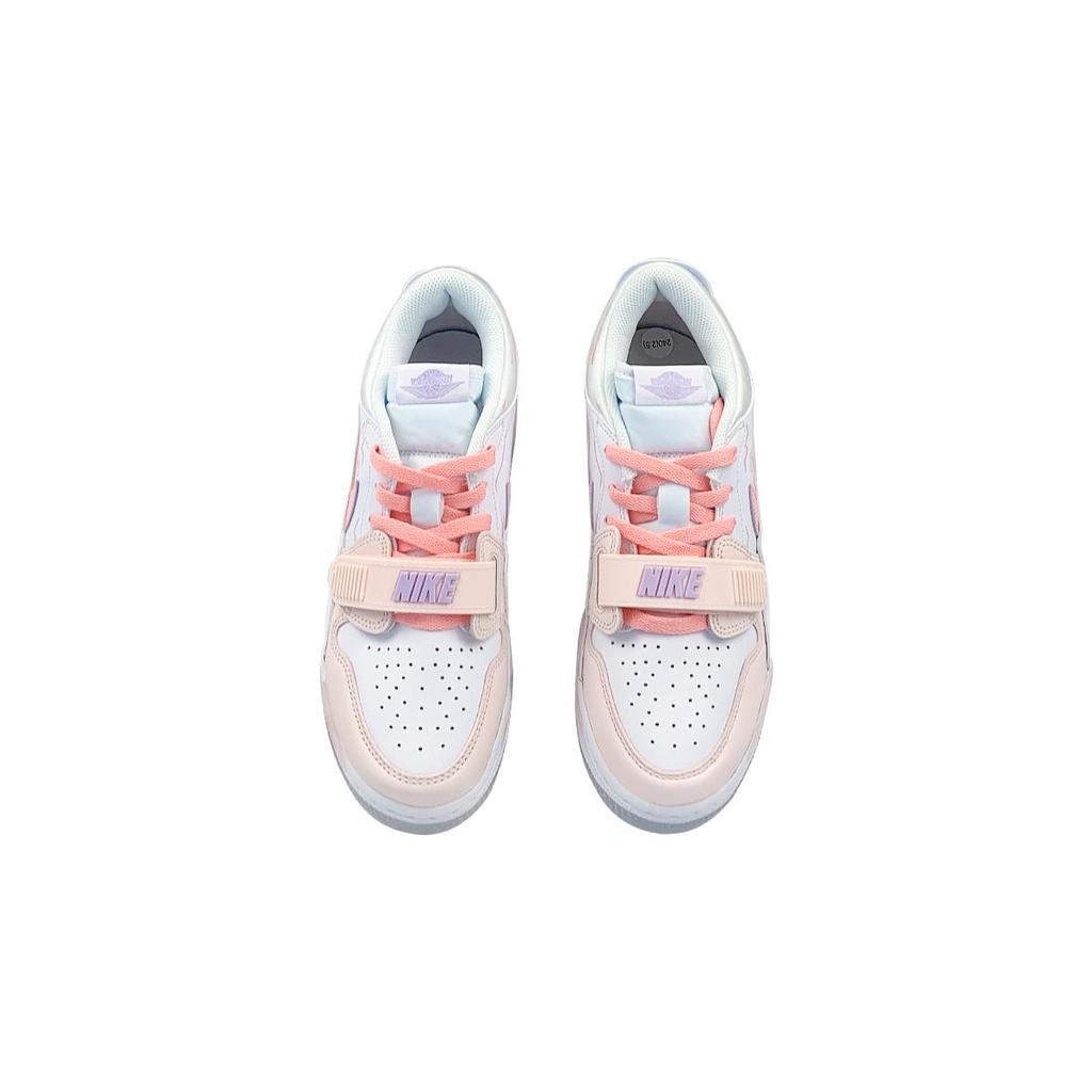 Jordan Legacy 312 Slip Resistant Abrasion Resistant Low top Vintage Basketball Shoes Women's White Pink HF0747-151(Team47-312F)