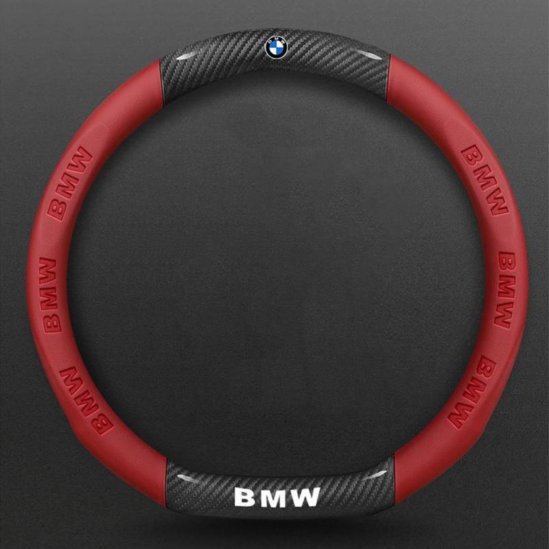 Rztbk6 Для BMW M3 M4M5 E36 E39 X1 X3 X5 E46 E60 E90 E91 FO1 F10 F15F20 F30 X7 Автомобильная противоскользящая кожаная карбоновая крышка рулевого колеса