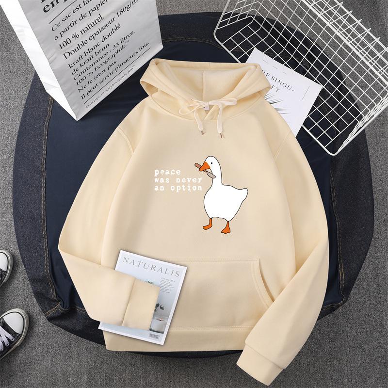 Повседневный свитер мужской и женский осенне-зимний новый большой белый гусь парный худи