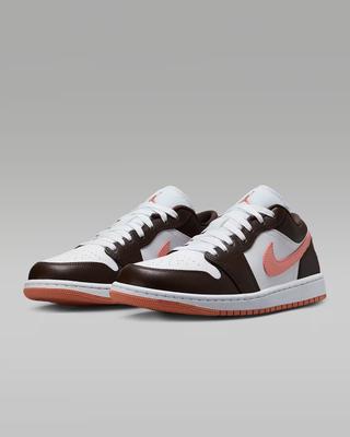 DC0774-182 Nike Air 1 Low Темно-коричневый Белый Розовый (Женский)