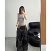 Женские джинсы с высокой талией, мешковатые, повседневные, винтажные, камуфляжные, прямые, уличные, американские, широкие, джинсовые брюки
