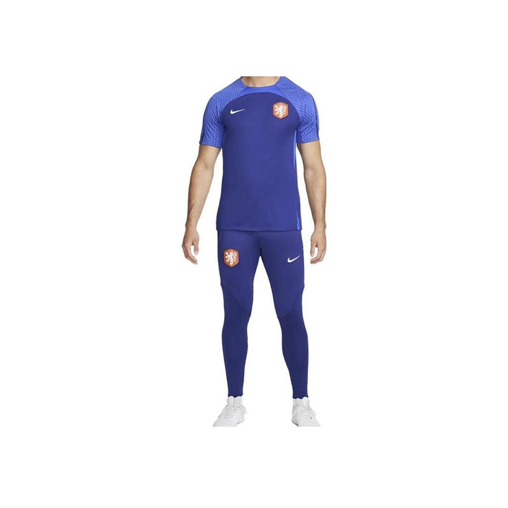 Nike Мужская футболка с принтом логотипа, круглый вырез, синяя DH6446-455
