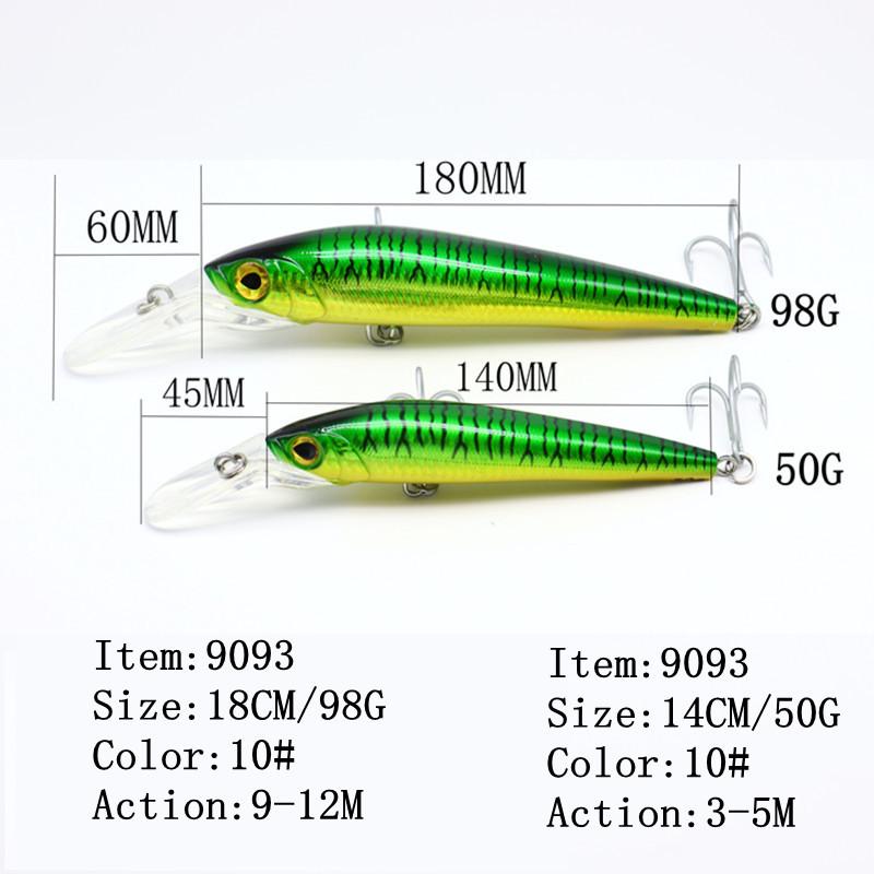 Японская троллинговая приманка YU-ZURL Big Minnow с усиленным крючком - 98 г / 50 г Приманка для морской рыбалки