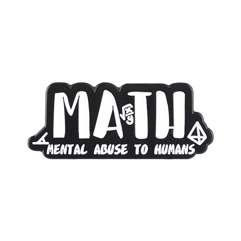 Math Student Tears Enamel Pins Custom Math Is Hard So Is Life Brooches Lapel Badges Funny Puns Jewelry Gift for Kids Friends