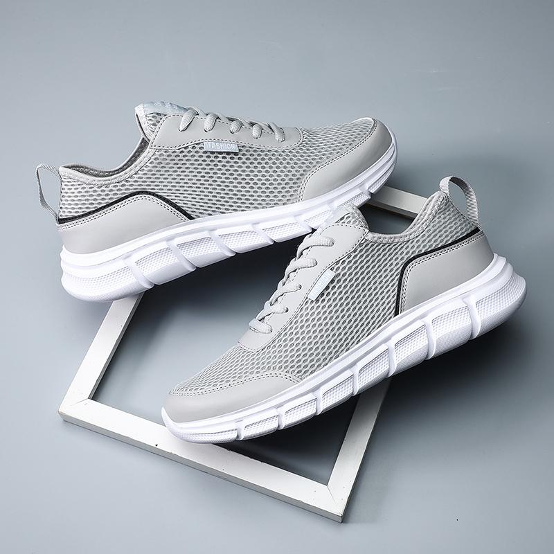 Новые мужские кроссовки, дышащая сетка, легкие, повседневные, для ходьбы, мужская обувь, большие размеры 39-48, удобные черные кроссовки для мужчин