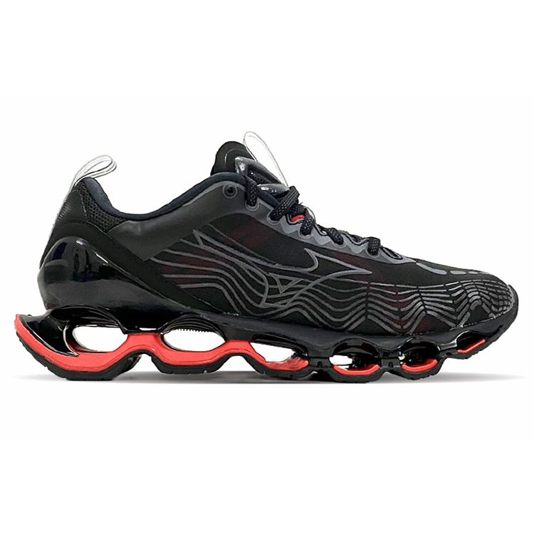 Mizuno Prophecy 10 Low Top Running Shoes Unisex Sneaker Black Red J1GC210051