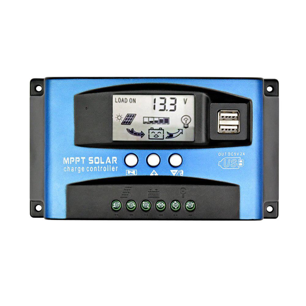 Регулятор MPPT 100А, контроллер заряда солнечной панели, 12 В/24 В, отслеживание автофокуса