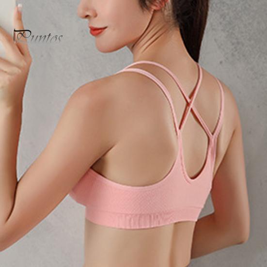 Женский спортивный бюстгальтер с несколькими бретелями, открытой спиной, пуш-ап, быстросохнущий, без косточек, бесшовный спортивный бюстгальтер со съемными подкладками