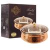 Hammered Steel Copper Casserole Donga Bowl With Glass Lid, Tableware & Serveware, 1350 Ml, Hammered, Polished