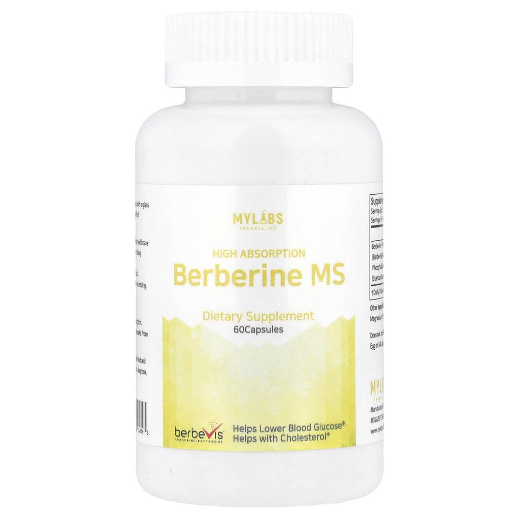 Mylabs, Berberine MS, High Absorption, 550 Mg, 60 Capsules