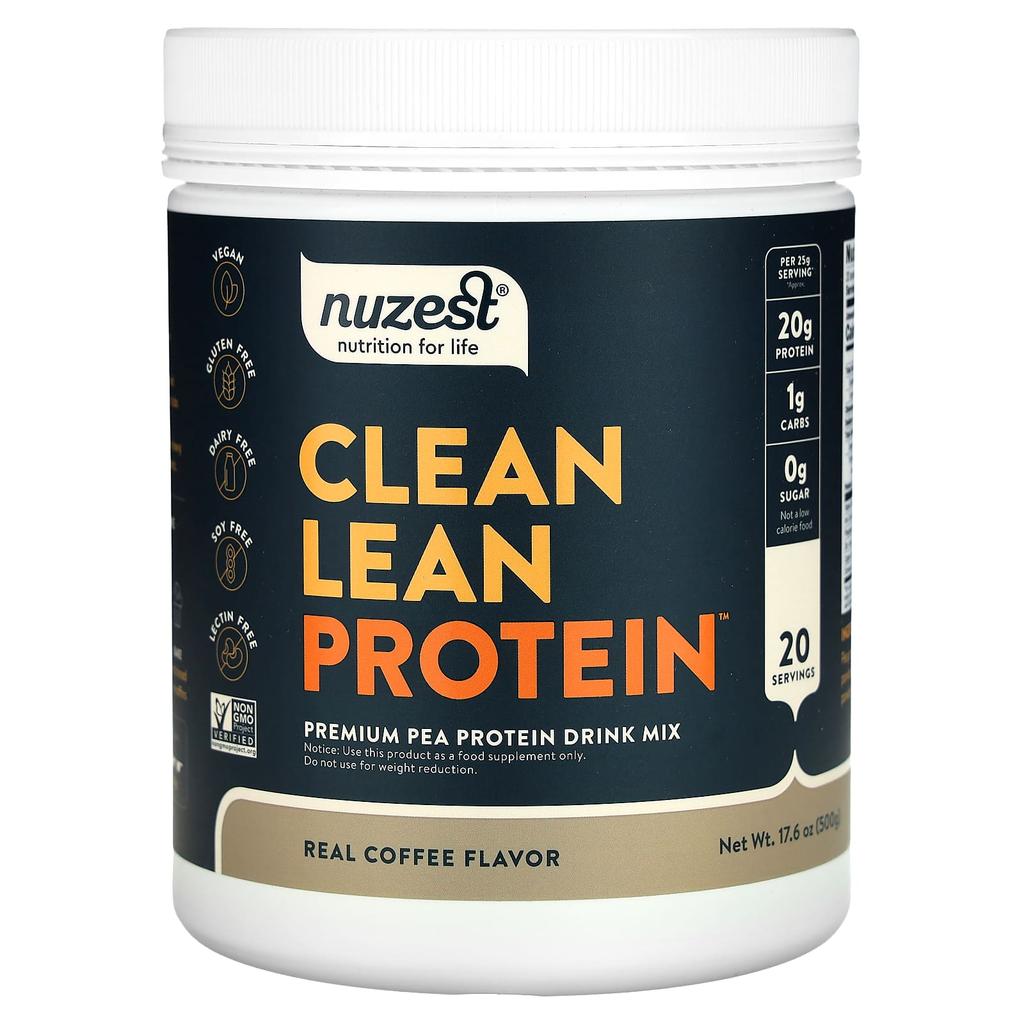 Nuzest Clean Lean Protein, Real Coffee, 17.6 Oz (500 G)