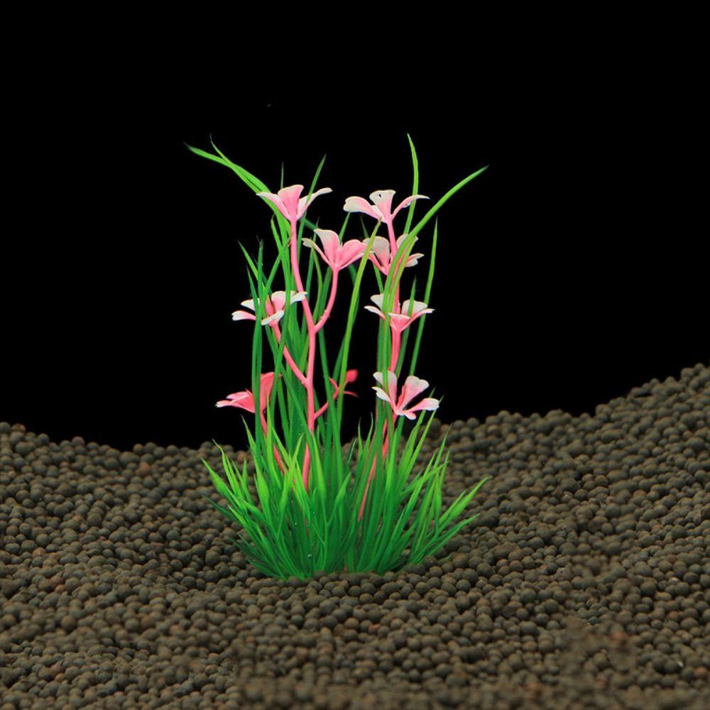 Пластиковые водные зеленые растения 13 см, водные водоросли, орнамент, искусственные растения для аквариума, ландшафт