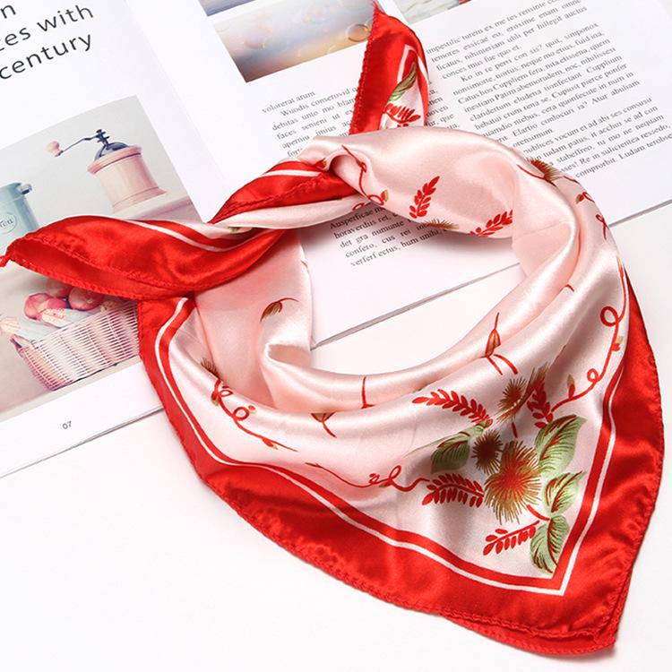 Шелковый шарф весна-осень: Профессиональный женский квадратный шарф для офисных работников