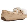 UGG Кожаные туфли на плоской подошве с бантом из помпона, женские туфли, песочного цвета 1138651-SAN