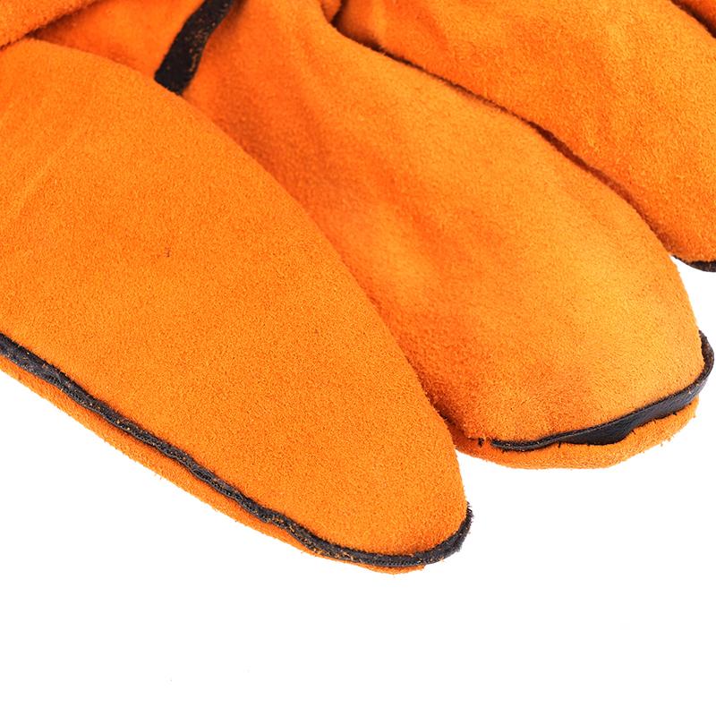 1 пара термостойких металлических сварочных защитных перчаток, огнестойкие сварочные рабочие перчатки из коровьей кожи, перчатки механика, инструменты