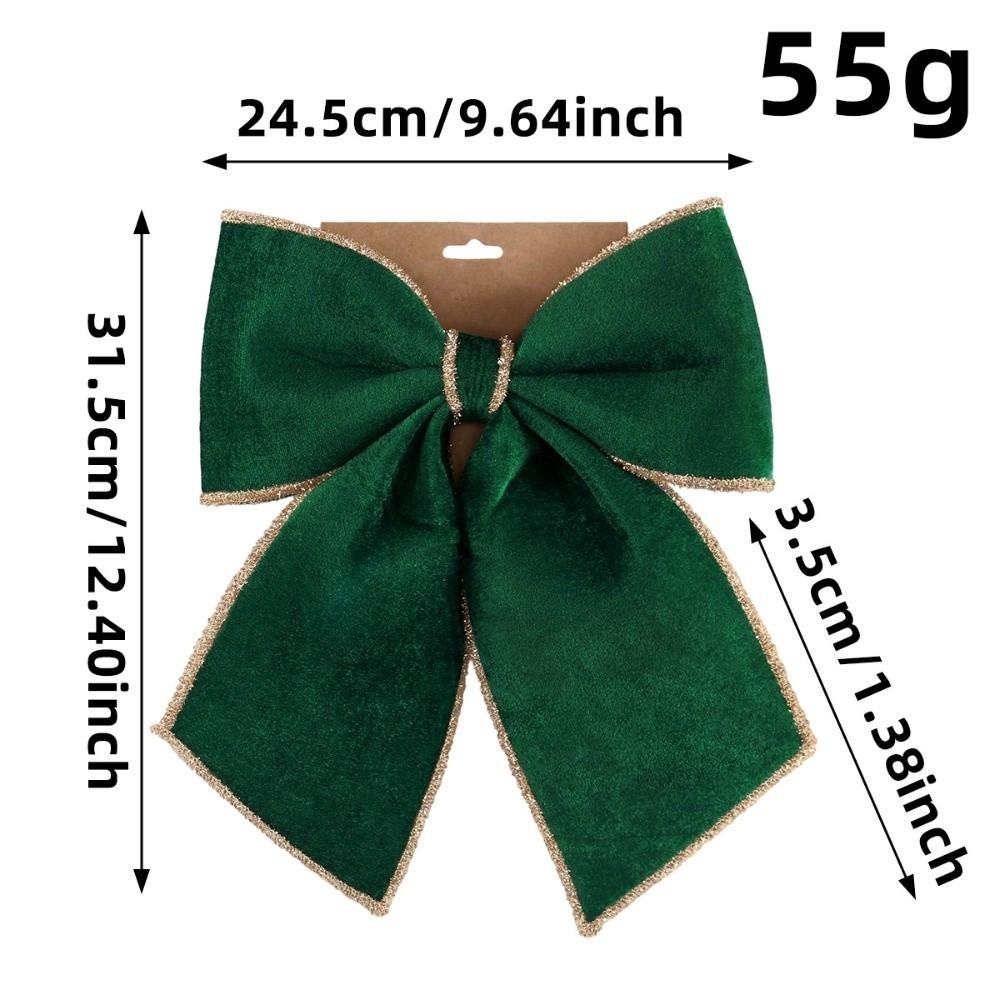 New Flannel Christmas Bow Tie Red Green Handcrafted Christmas Tree Decorations Wreath Bow Holiday Decoration