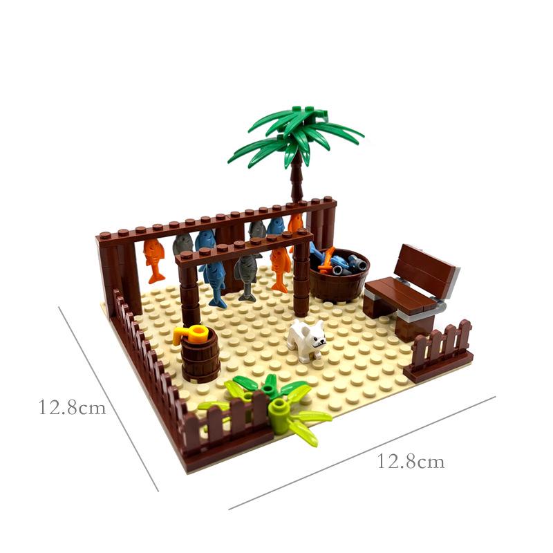 Farm Animal Building Blocks Set: Cow, Pig, Chicken & Horse DIY Kit